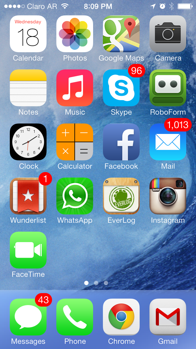 iPhone iOS 7 Home