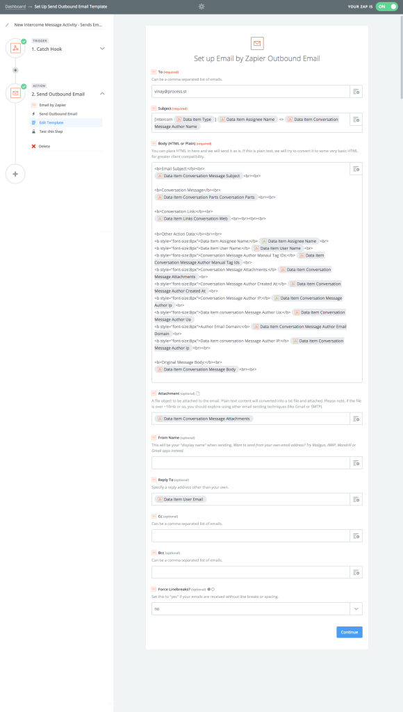 intercom and close sync zap